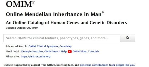 انواع پایگاه داده های کلینیکال: omim