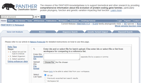 پایگاه داده ی PANTHER