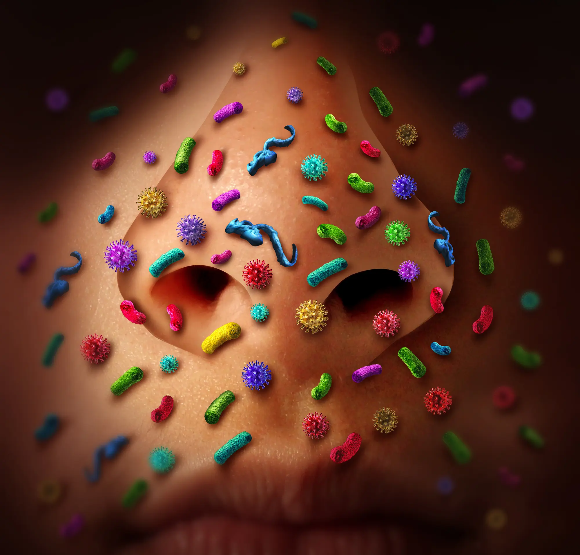 باکتری اطراف بینی