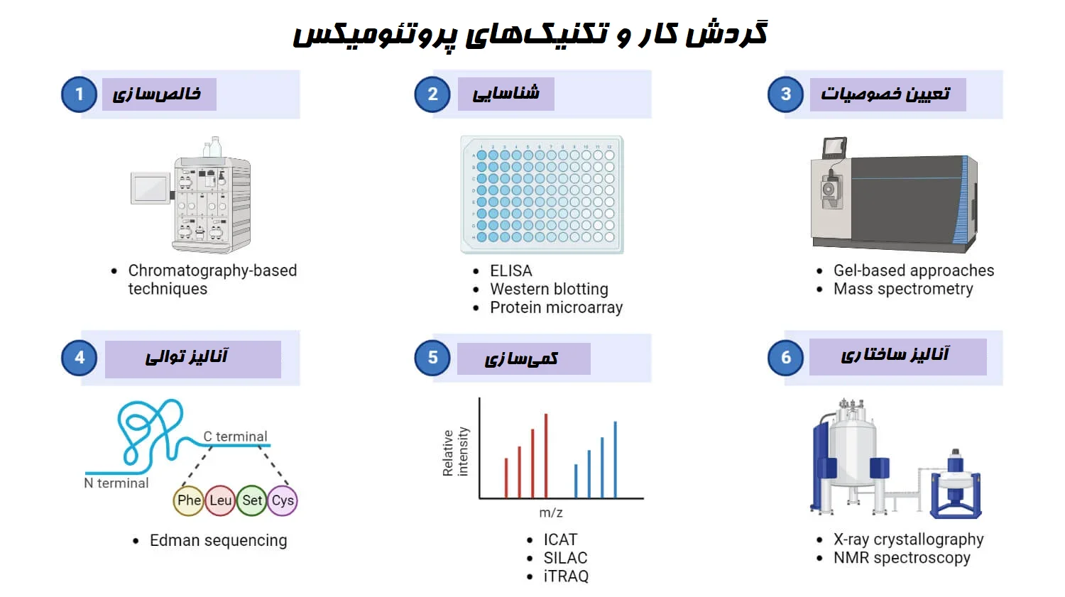 گردش کار و تکنیکهای پروتئومیکس