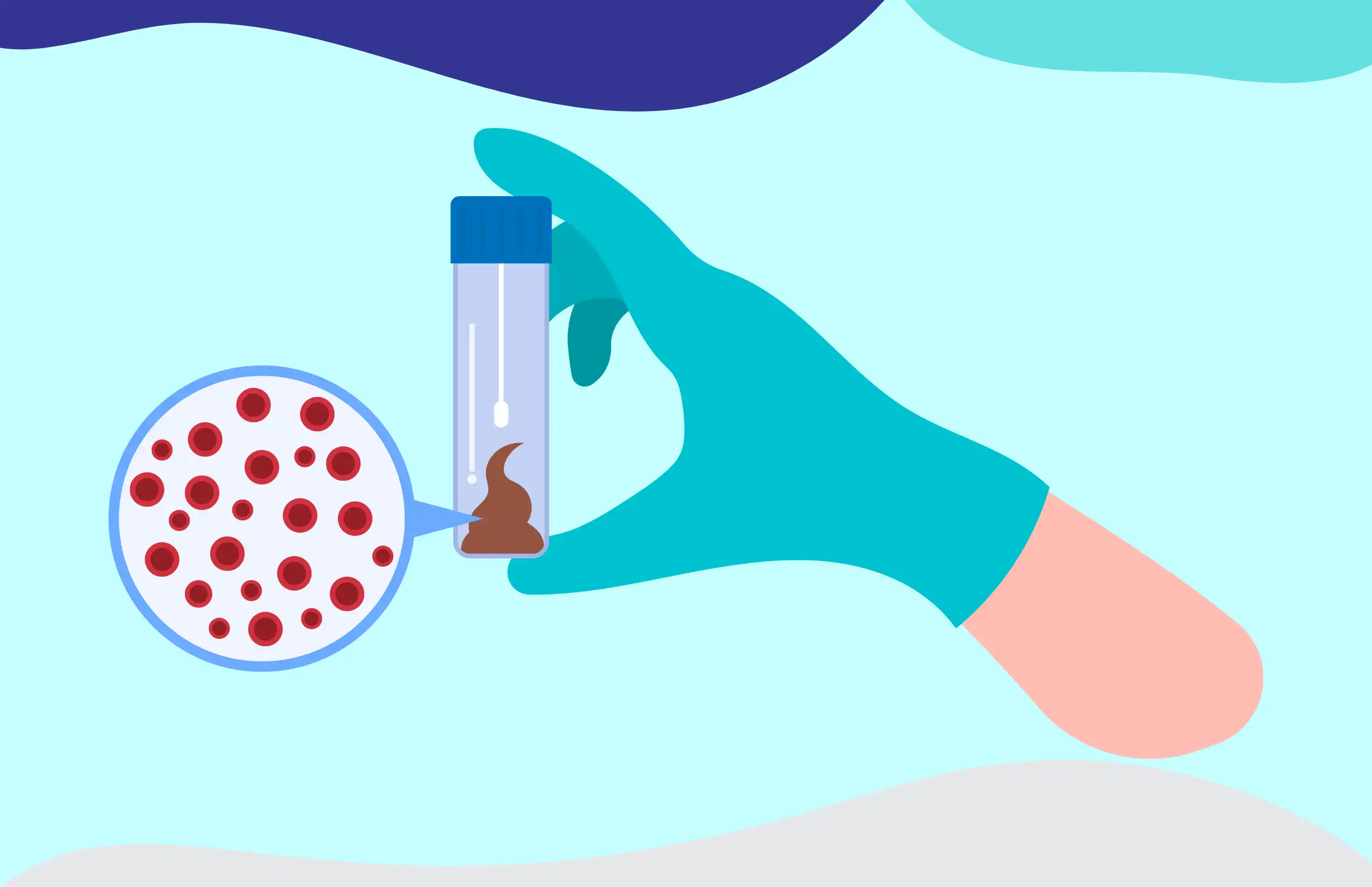 فرآیند آزمایش کشت مدفوع