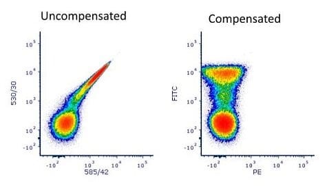 جبران همپوشانی در فلوسایتومتری