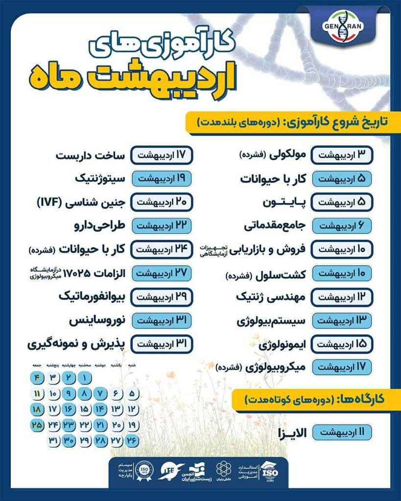 تقویم اردیبهشت ۱۴۰۵